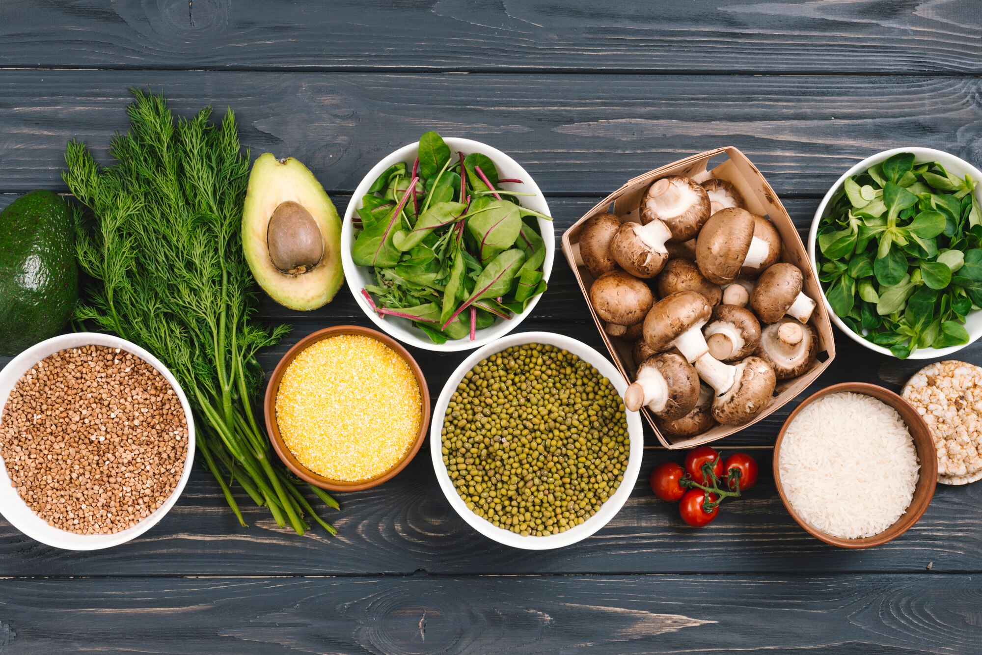Proteinreiche Pflanzennahrung
